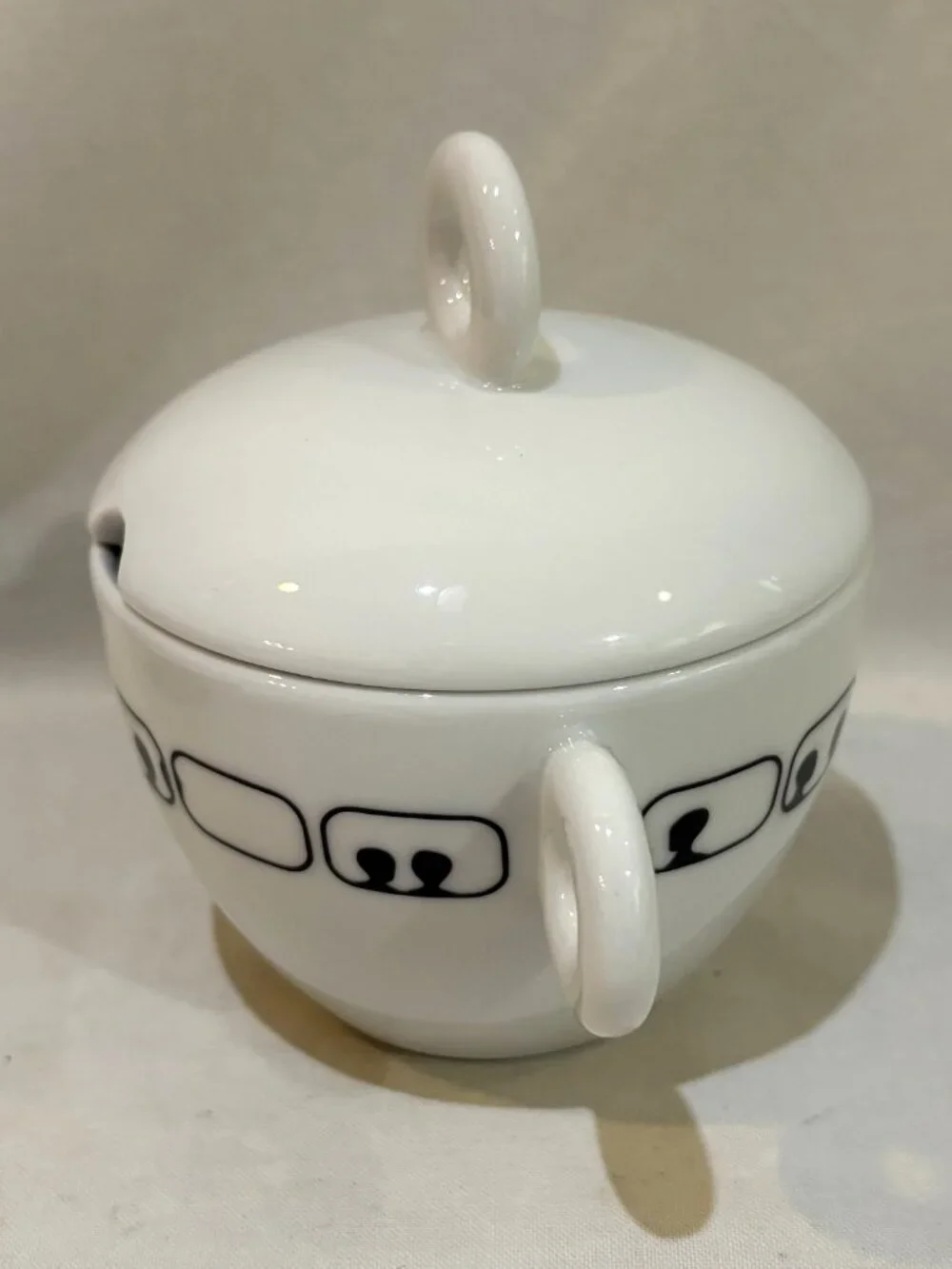 Illy Collection 2001 Aliens Sugar Bowl with Lid Designed David Byrne Signed